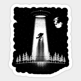 Bigfoot Ufo Abduction Sticker